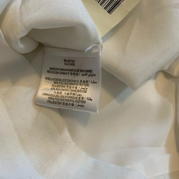 BCBGMaxAzria White Ruffle Collar Dress 10 - Picture 5 of 6